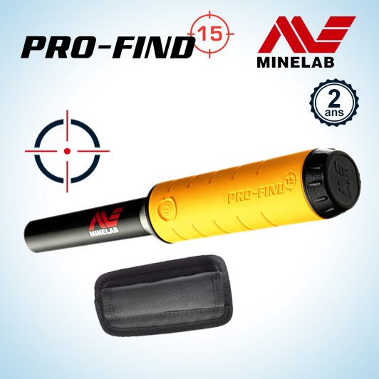 Pointer Pro-Find 15 Minelab pour detecter une cible métallique avec précision. C'est un petit detecteur de metaux.