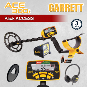 L'Ace 300i Garrett est capable de détecter une pièce de monnaie de 2€ à une profondeur de 25 cm.