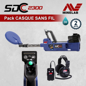 SDC 2300 Minelab et Pack Casque Sans Fil